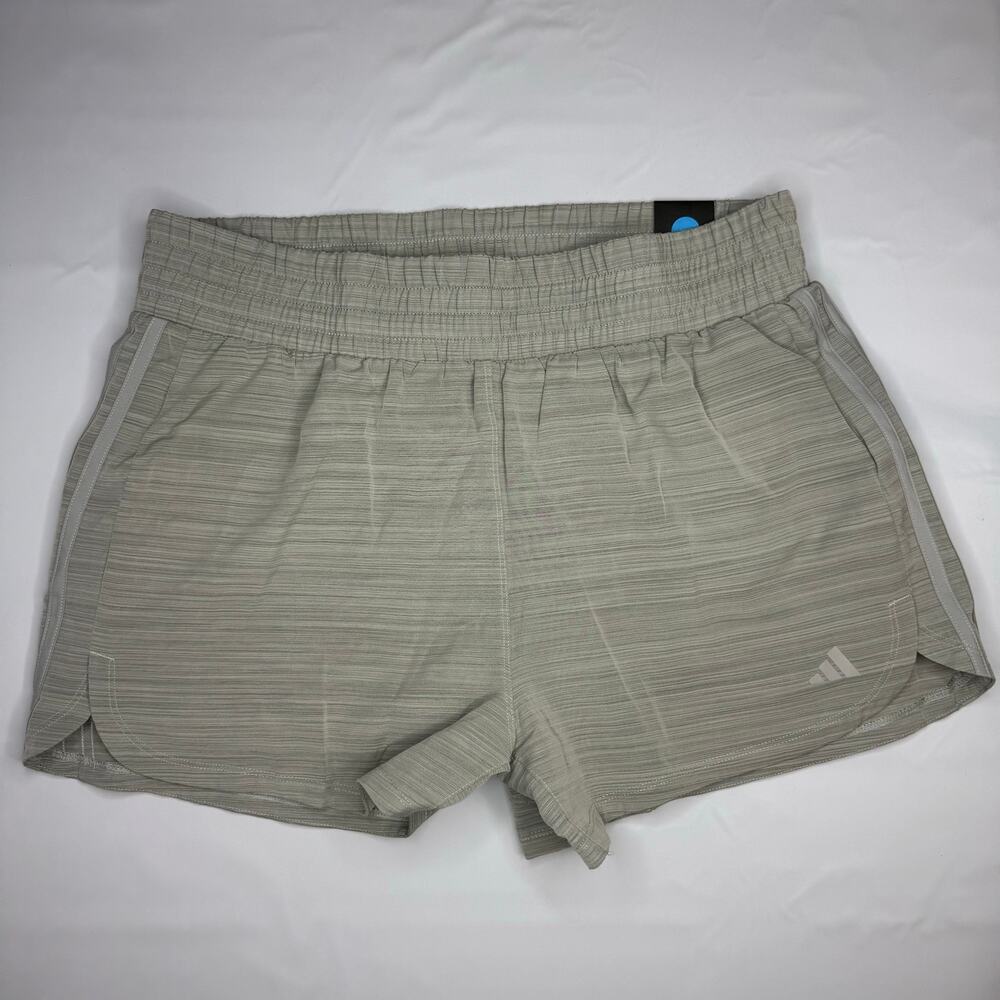 Adidas Pacer High Rise 3” Training Shorts Women’s XL Gray NWT IS2177